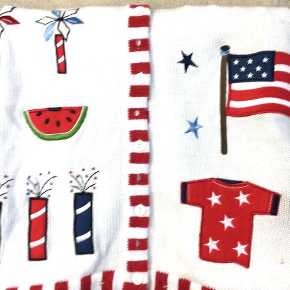 Quacker Factory Patriotic 4TH OF July Flag Sweater - Picture 9 of 14